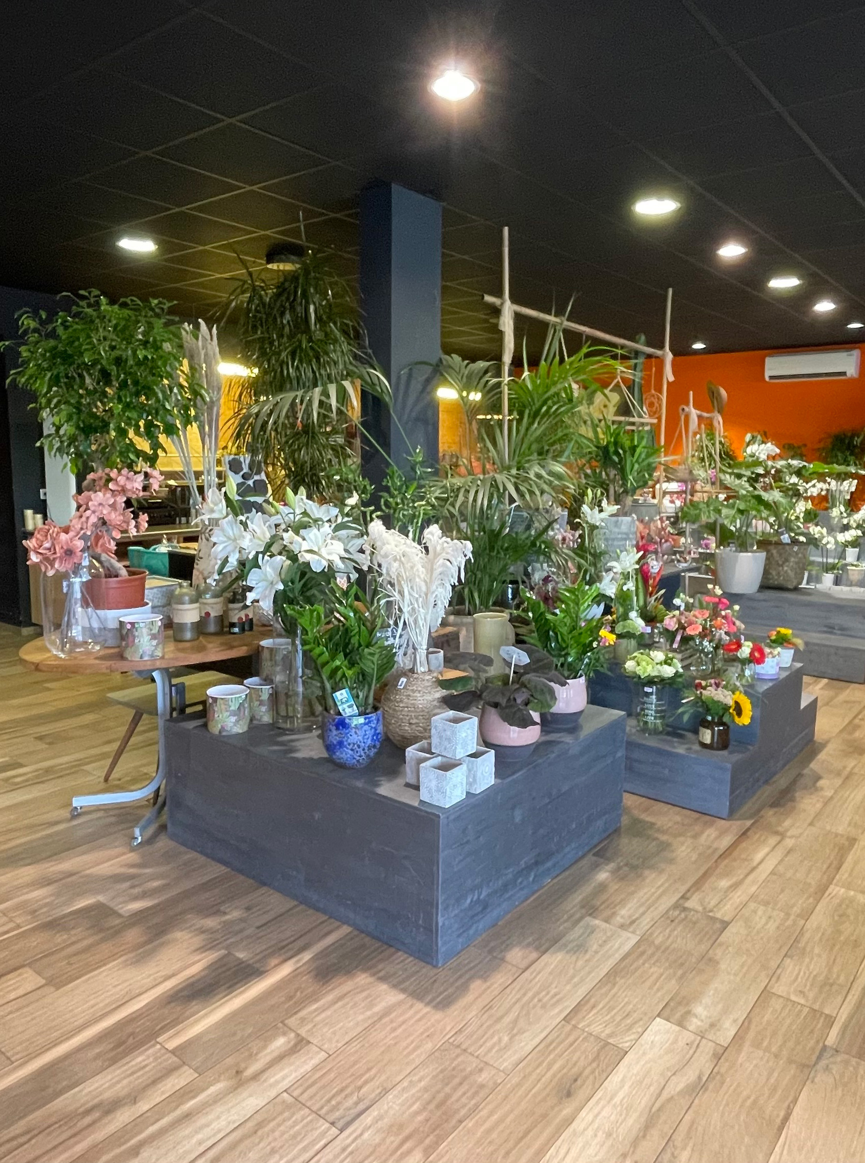 La Halle aux fleurs à Challans, magasin spécialisé dans la vente de fleurs et de plantes pour les particuliers comme les professionnels.
